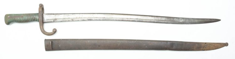 French Defense Nationale Chassepot bayonet w/s. - Click Image to Close